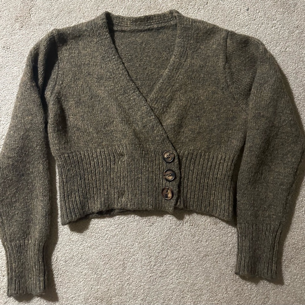 Olive Green Cardigan